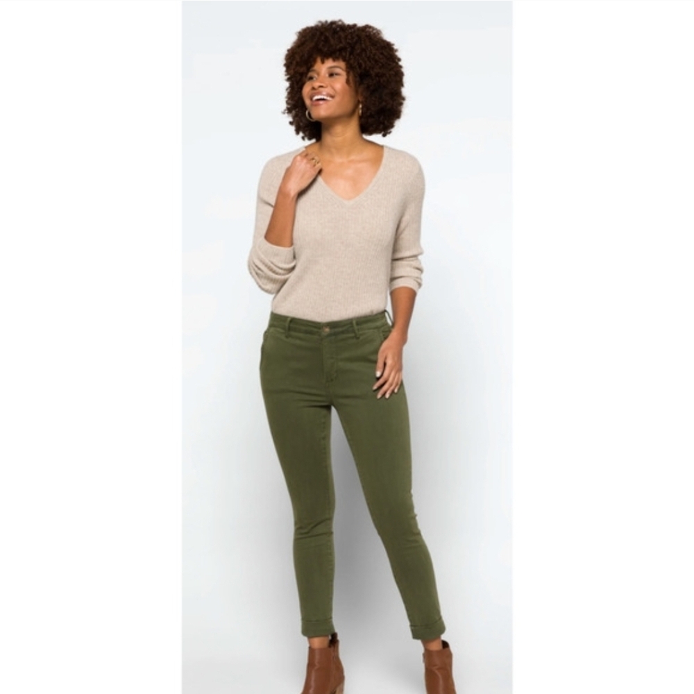 Cosmic Blue Love Womens Olive Callie Eco Cuffed Skinny Pants 33 ~ 36x29 Actual